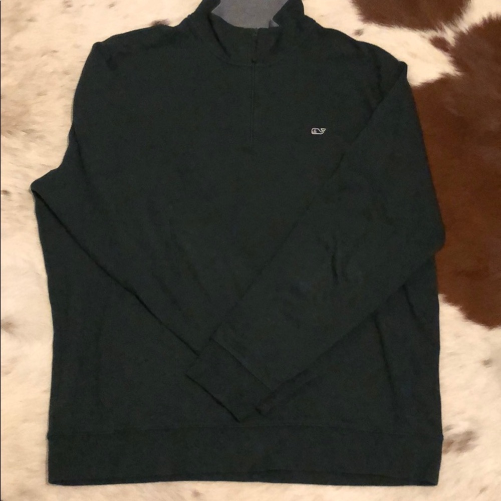 Hunter Green Vineyard Vines 1/4 Zip Sweater